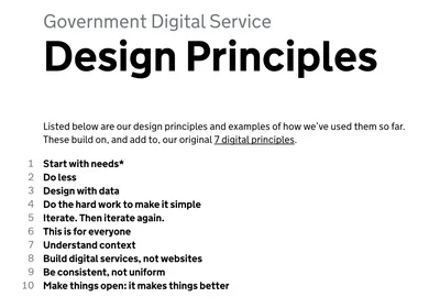 GDS Design Principles